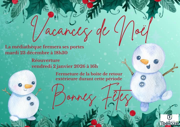 FERMETURE DE FIN D’ANNEE