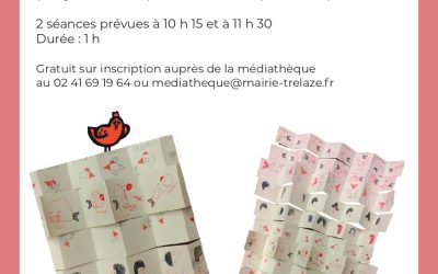 Samedi 7 mars – atelier créatif avec l’autrice-illustratrice Andrée Prigent dans le cadre du Prix Littéraire des Maternelles