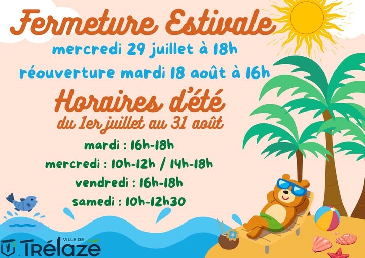 Horaires d&rsquo;été et fermeture estivale